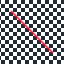 Original 64-pixel preview of two-pixel source stroke on its maximum-contrast checkerboard offset