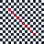 Original 64 pixel shirt-front preview with 2 pixel source line on 4 px checker B background