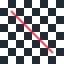 Original 64 pixel shirt-front preview with 2 pixel source line on 8 px checker A background
