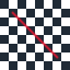 Original 64 pixel shirt-front preview with 2 pixel source line on 8 px checker B background