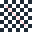 32-pixel checkerboard preview of the one-pixel source line at a minimum-count offset