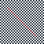 One-pixel red line on a 2-pixel checkerboard at its minimum-count offset