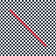 Two-pixel red line on a 2-pixel checkerboard at its minimum-count offset